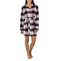 Xhilaration&reg; Juniors Flannel Sleepshirt - Black Plaid