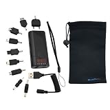 EZOPower Pocket Size High Capacity External Power Bank Battery Pack Charger 5200mAh with LED flashlight + Black Universal Microfiber Pouch Case for Samsung Galaxy S IV S4 - Galaxy Note 2 II N7100 - Galaxy S III S3; Apple iPhone - iPod; HTC - Motorola - BlackBerry - LG Cellphone