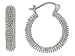 .10CTW DIAMOND HOOP STERLING SILVER EARRINGS