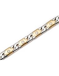 14K Yellow Gold Diamond Gents Bracelet