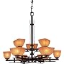 Minka Lavery Lights 1277-357 9LT Chandelier - Iron Oxide Lineage Contemporary Indoor Lighting