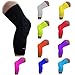 COOLOMG Basketball Knee Pads Youth Kids Adult Football Protective Padded Knee Compression Sleeves White L