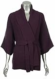 Sutton Studio Womens Kimono Wrap Cardigan Sweater Misses (Small, Prune)