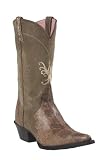 Ariat Womens Heritage Triad Western Boot - Chocolate Stingray Print & Brown Bomber
