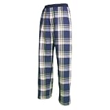 Multi Color tartan plaid check flannel cotton pants for lounging, sleep, sports. Unisex relaxed fit, available in 3 Youth sizes, exposed elastic waist