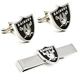 NFL Oakland Raiders Cufflinks and Tie Bar Gift Set