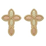 Black Hills Gold 10K Cross Earrings