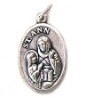 Saint Ann Oxidized Medal - MADE IN ITALY