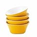 Rachael Ray Dinnerware Round and Square 4-Piece Stoneware Cereal Bowl Set, Yellow