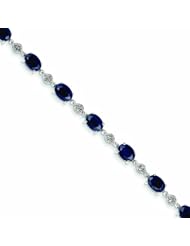 Genuine 14K White Gold White Gold Diamond And Sapphire Bracelet 6 Grams Of Gold 100% Satisfaction Guaranteed.