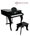 New Black Childs Wood Toy Grand Piano With Bench Kids Piano 30 Key