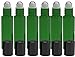 6 Pack - Empty Roll on Glass Bottles [Stainless Steel Roller] 10ml Refillable Color Roll On for Fragrance Essential Oil - Metal Chrome Roller Ball - 10 ml 1/3 oz - Green Color
