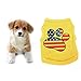 PanDaDa Pet Small Dog Footprint Pattern Vest Tops T-Shirt Yellow XX-Small