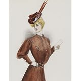Ensemble of Norfolk-style bodice with high round neck and gigot sleeves, by Lucile (Print On Demand)
