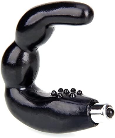 Shaki C-shape Male G Spot Prostate Testicle Stimulator Vibrating Massager Vibrator Black