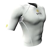 SKINS スキンズ SPORTショートスリーブトップ ホワイト・グレー M