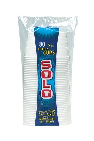 Solo  5-Ounce Plastic Kitchen Cups, 80-Count Packages (Pack of 12)