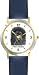 Poodle - Black (SC) Dog - WATCHBUDDY&reg; CLASSIC DELUXE TWO-TONE THEME WATCH - Arabic Numbers-Blue Leather Strap-Women's Size-Small