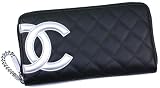 シャネル CHANEL 財布 カンボン ラウンドファスナー カーフ 長財布 ブラック×シルバー A50078 BKSV 新品 限定モデル 〔並行輸入品〕 シャネル 財布 限定