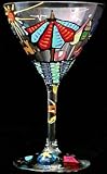 Beach Party Design - Hand Painted - Martini - 7.5 oz.