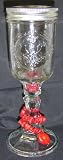Redneck Wineglass with Bamboo Coral Nugget Stone Charm Comes Gift Boxed