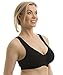 Carole Martin Full-Freedom Front Closure Wireless Cotton Bra-36 Black