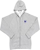 NCAA Kansas State Wildcats Antigua Ladies Heather Gray Front Zip Fleece Hoody