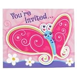 Flutterby Butterflies Invitations (8 count)