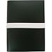 Black with White Elastic Cavallini Moderno Elastic Bound Leather Journal