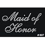 Bride Groom Bridesmaid Maid Matron of Honor Flower Girl Clear Rhinestone Iron On Hot Fix Appliques