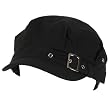 New Cotton Buckle Belt Newsboy Cabbie Cadet Cap Hat Black