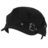 New Cotton Buckle Belt Newsboy Cabbie Cadet Cap Hat Black
