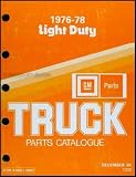 1976-1978 Chevy GMC Parts Catalog Canada Pickup Suburban Blazer Jimmy Van Motorhome