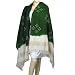 Evening Wrap Indian Shawls Tie & Dye Print in Wool Fabric 80 x 35 inches (tdswl372)