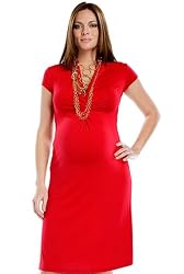 Olian Cap Sleeve Maternity Dress