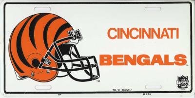 Cincinnati Bengals NFL Metal License Plate