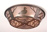 22W Ducks In Flight Flushmount Ceiling Fixture
