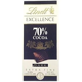 Lindt Excellence 70% Cocoa Dark Chocolate ( 3.5oz / 100g )