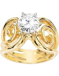Jewelplus Created Moissanite Solitaire 14K White 07.50 Mm = 1 1/2 Ct