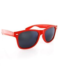 Classic Wayfarer Style Sunglasses Large Lens Size - Red by Kendall Drive