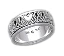 Sterling Silver Celtic Heart Knot Spinner Ring (Size 4,5,6,7,8,9,10,11,12,13,14,15)