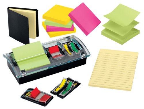 Post-it Pop-up Notes and Flags Dispenser Starter Kit, Assorted Colors and Sizes