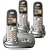 Panasonic KXTG7323 DECT Digital Cordless Telephone Trio with Answer Machine - Silver