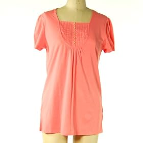 Liz Claiborne Sleepwear Women Solid Jersey Top - Peach