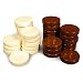 Worldwise Imports Urea Brown and White Backgammon Checkers