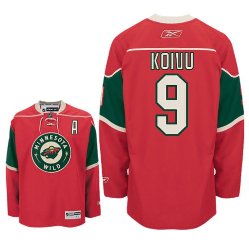 KOIVU 9 Minnesota Wild Reebok Premier Home NHL Hockey Jersey (NHLPA Certified Custom Sewn Authentic Twill)