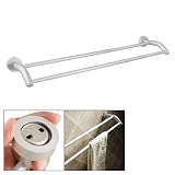 Bathroom 22.8" Length Silver Tone Aluminium Alloy Wall Towel Rack