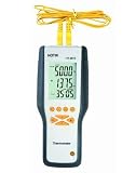 WCI Quality Thermometer With Dual Thermocouple Inputs And Type K Input - Instant Accurate °C Or °F Temperature Measurements - LCD Display - For Food Service And Processing, Etc.
