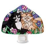 Tiffany Cats - Stained Glass - Tiffany Style Hand Painted Night Light