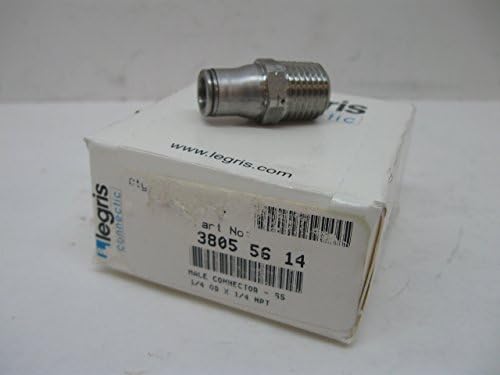 Legris 3805 56 14 Male Connector SS 1/4" OD x 1/4" NPT Pkg of 2 New
